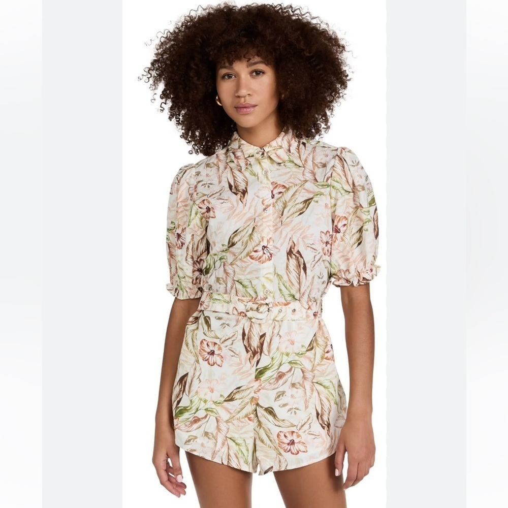 Charlie Holiday Maya Floral Print Romper In Multi Size XS